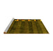 Sideview of Machine Washable Abstract Yellow Modern Rug, wshabs3004yw