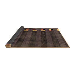 Sideview of Abstract Brown Modern Rug, abs3004brn