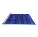 Sideview of Machine Washable Abstract Blue Modern Rug, wshabs3004blu