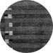 Round Abstract Gray Modern Rug, abs3004gry