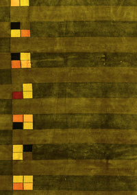 Abstract Yellow Modern Rug, abs3004yw