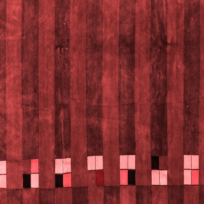 Machine Washable Abstract Red Modern Rug, wshabs3004red