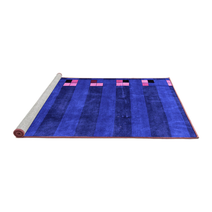 Sideview of Machine Washable Abstract Purple Modern Area Rugs, wshabs3004pur
