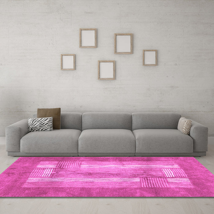 Machine Washable Abstract Purple Modern Area Rugs in a Living Room, wshabs3005pur