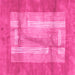 Square Machine Washable Abstract Pink Modern Rug, wshabs3005pnk