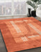 Abstract Orange Red Modern Rug in Family Room, abs3005