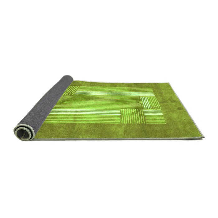 Sideview of Abstract Green Modern Rug, abs3005grn