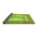 Sideview of Abstract Green Modern Rug, abs3005grn