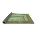 Sideview of Abstract Turquoise Modern Rug, abs3005turq