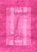 Machine Washable Abstract Pink Modern Rug, wshabs3005pnk