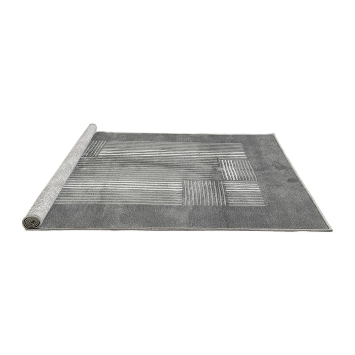 Sideview of Machine Washable Abstract Gray Modern Rug, wshabs3005gry