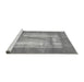 Sideview of Machine Washable Abstract Gray Modern Rug, wshabs3005gry