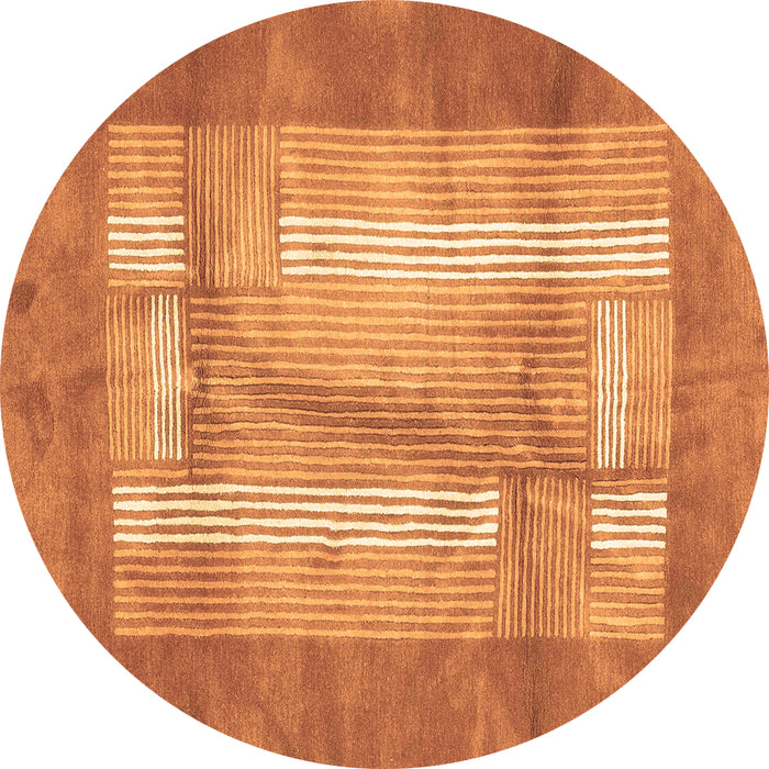 Round Machine Washable Abstract Brown Modern Rug, wshabs3005brn