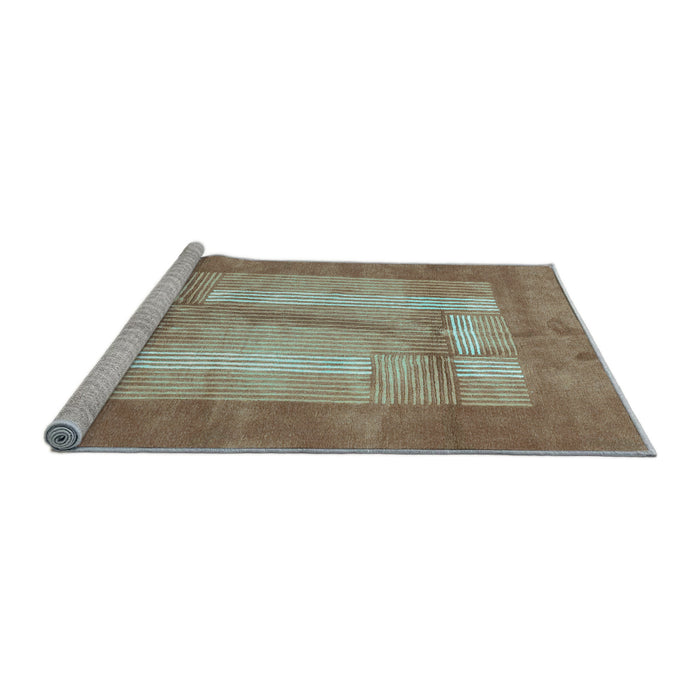 Sideview of Machine Washable Abstract Light Blue Modern Rug, wshabs3005lblu