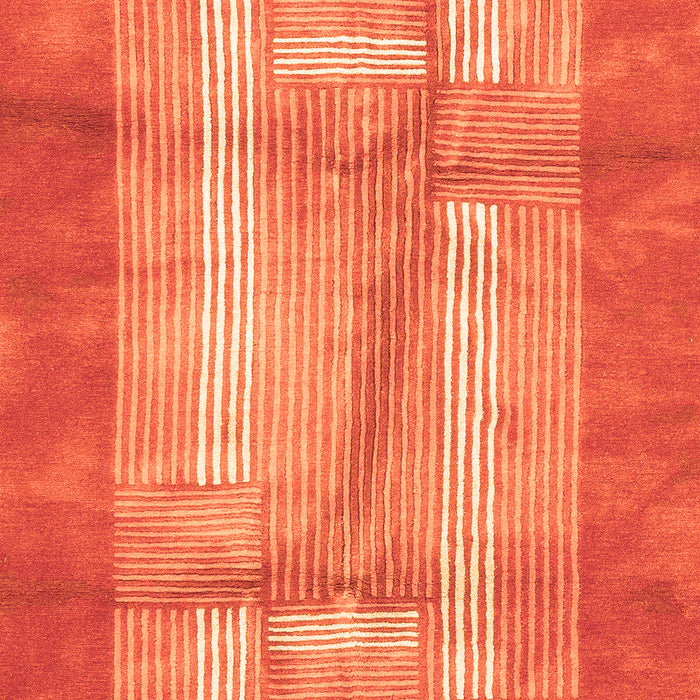 Machine Washable Abstract Orange Modern Area Rugs, wshabs3005org