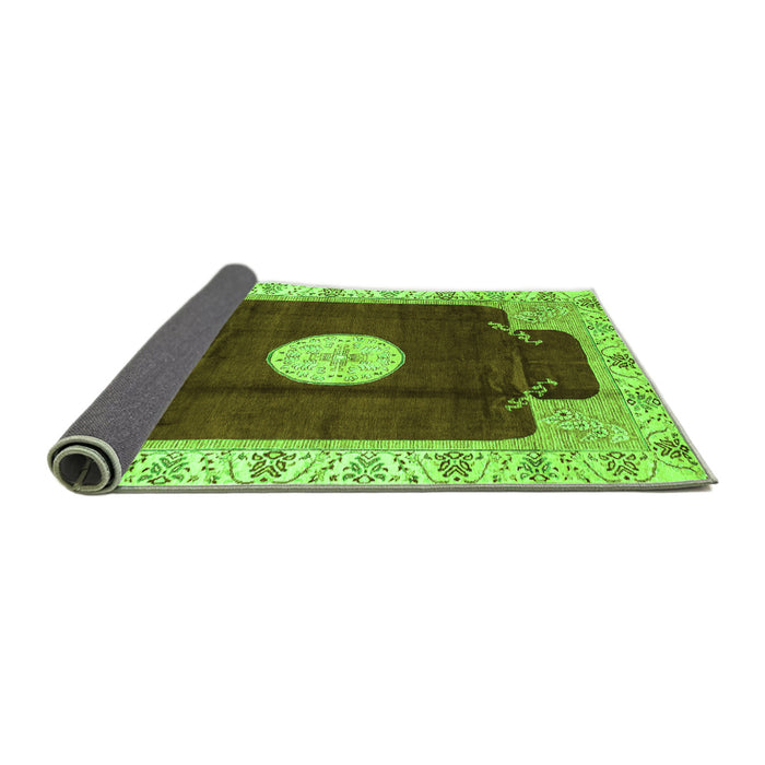 Sideview of Abstract Green Modern Rug, abs3006grn