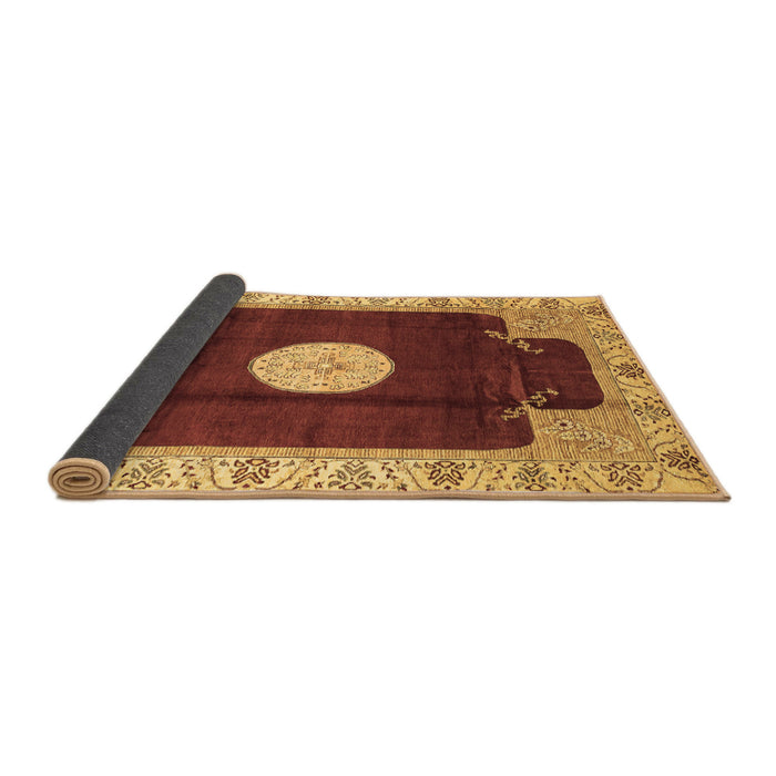 Sideview of Abstract Brown Modern Rug, abs3006brn