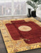 Abstract Orange Modern Rug in Family Room, abs3006