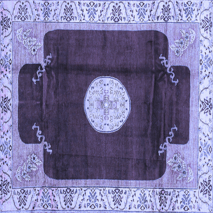 Square Abstract Blue Modern Rug, abs3006blu