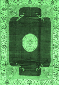 Abstract Emerald Green Modern Rug, abs3006emgrn