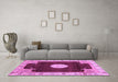 Machine Washable Abstract Purple Modern Area Rugs in a Living Room, wshabs3006pur