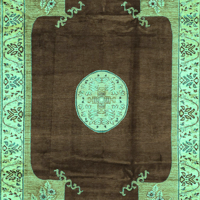 Machine Washable Abstract Turquoise Modern Area Rugs, wshabs3006turq