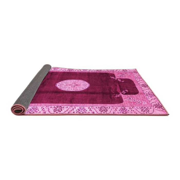 Sideview of Abstract Pink Modern Rug, abs3006pnk