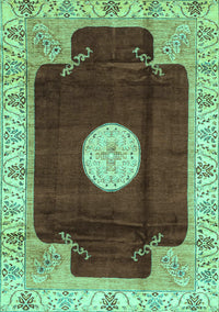 Abstract Turquoise Modern Rug, abs3006turq