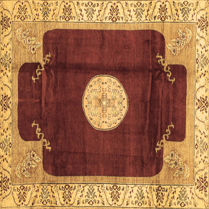 Square Abstract Brown Modern Rug, abs3006brn