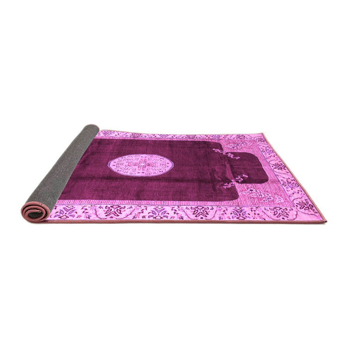 Sideview of Abstract Purple Modern Rug, abs3006pur