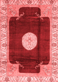 Abstract Red Modern Rug, abs3006red