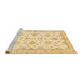 Sideview of Machine Washable Abstract Orange Rug, wshabs3007