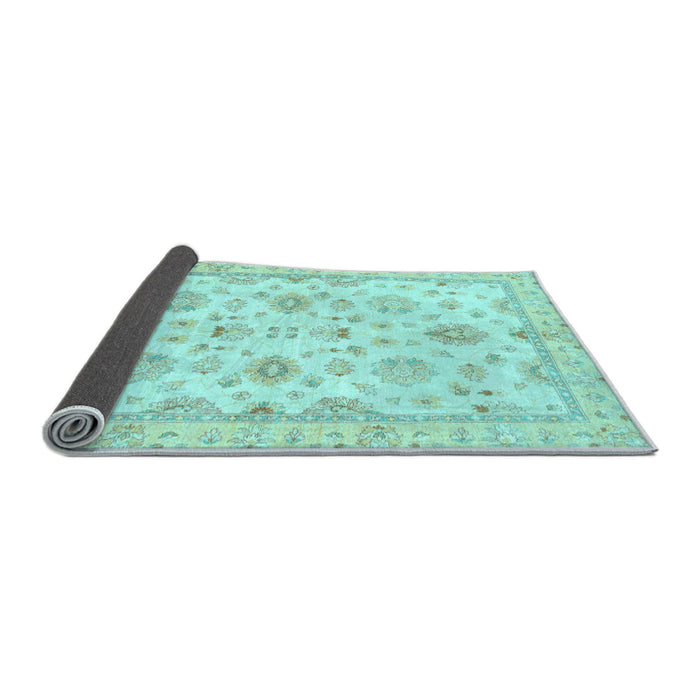 Sideview of Oriental Light Blue Traditional Rug, abs3007lblu