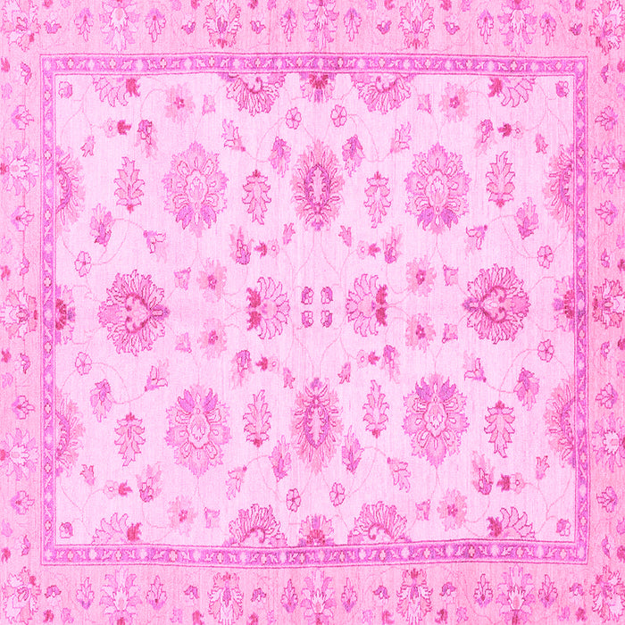 Square Oriental Pink Traditional Rug, abs3007pnk