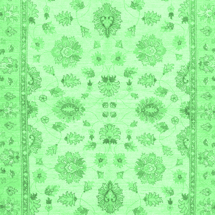 Machine Washable Oriental Emerald Green Traditional Area Rugs, wshabs3007emgrn