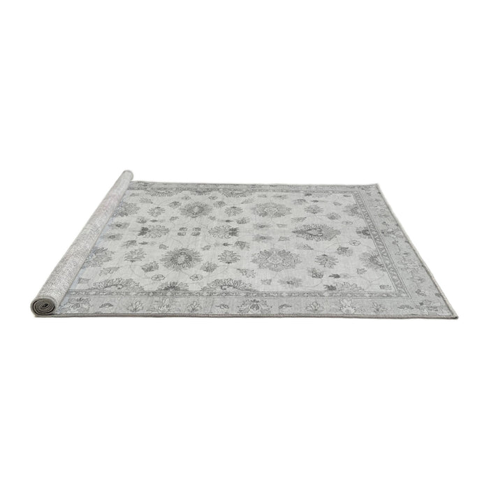 Sideview of Machine Washable Oriental Gray Traditional Rug, wshabs3007gry