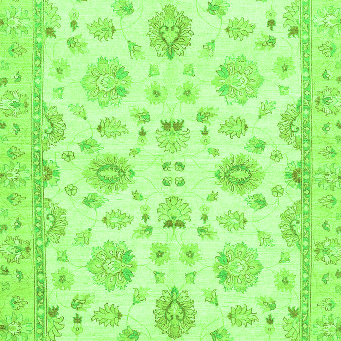 Machine Washable Oriental Green Traditional Area Rugs, wshabs3007grn