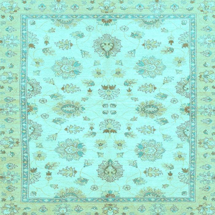 Square Oriental Light Blue Traditional Rug, abs3007lblu