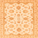 Square Oriental Orange Traditional Rug, abs3007org