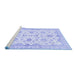 Sideview of Machine Washable Oriental Blue Traditional Rug, wshabs3007blu