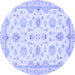 Round Oriental Blue Traditional Rug, abs3007blu