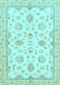 Oriental Light Blue Traditional Rug, abs3007lblu