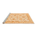 Sideview of Machine Washable Oriental Orange Traditional Area Rugs, wshabs3007org