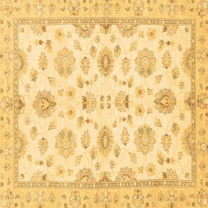 Square Oriental Brown Traditional Rug, abs3007brn