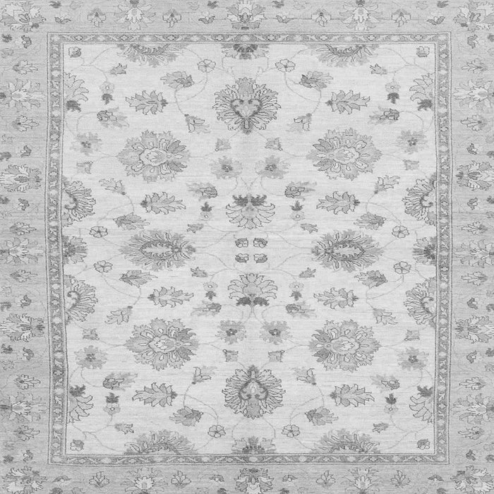 Square Machine Washable Oriental Gray Traditional Rug, wshabs3007gry