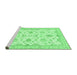 Sideview of Machine Washable Oriental Emerald Green Traditional Area Rugs, wshabs3007emgrn