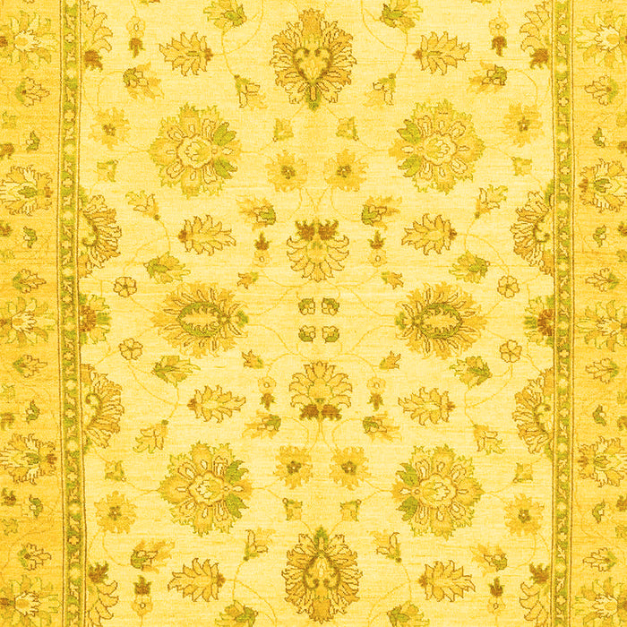 Machine Washable Oriental Yellow Traditional Rug, wshabs3007yw