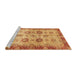 Sideview of Machine Washable Abstract Orange Red Rug, wshabs3008