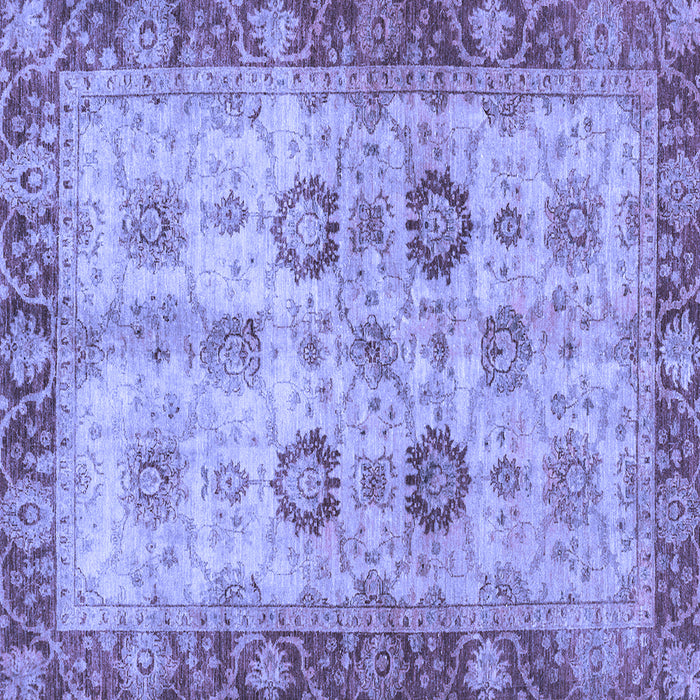 Square Oriental Blue Traditional Rug, abs3008blu