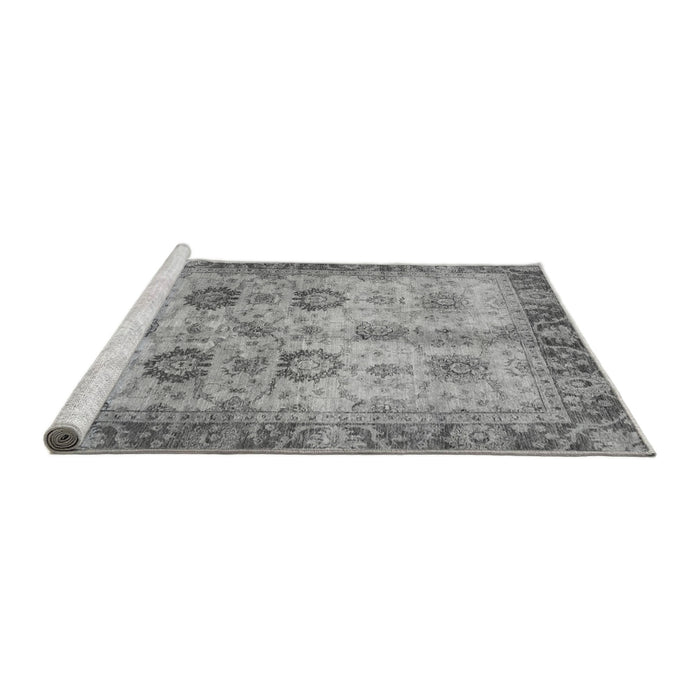 Sideview of Machine Washable Oriental Gray Traditional Rug, wshabs3008gry